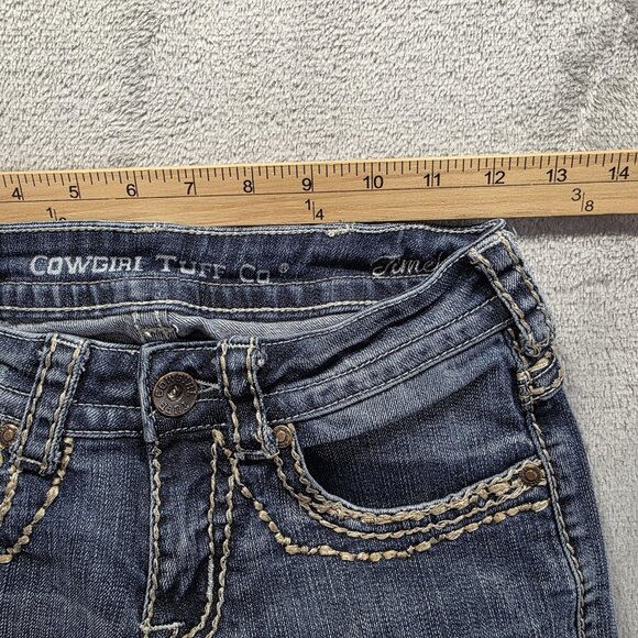 Cowgirl Tuff Co Jeans Womens 24x31 Blue Timeless Bootcut Contrast Stitch Denim - Picture 8 of 11